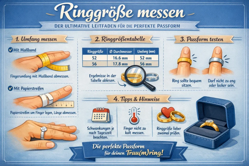 Ringgröße messen: Der ultimative Leitfaden für die perfekte Passform 1 Ringgröße messen