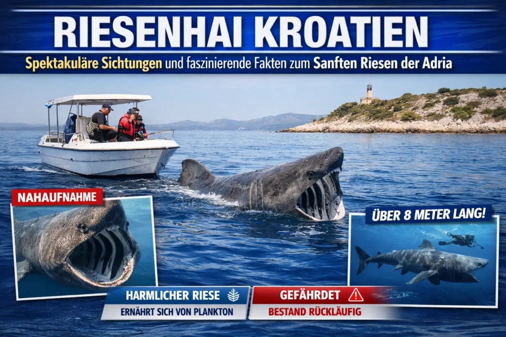 Riesenhai Kroatien: Spektakuläre Sichtungen und faszinierende Fakten zum Sanften Riesen der Adria 1 Riesenhai Kroatien