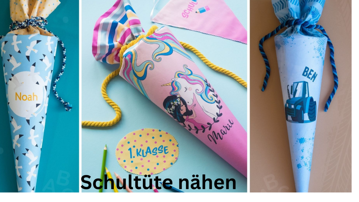 Schultüte nähen: Der komplette Guide für eine einzigartige DIY Einschulungstüte 1 Colorful school cones for children
